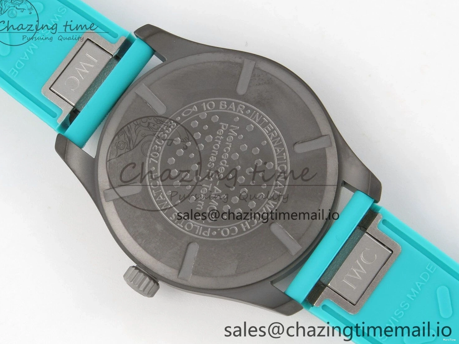 MIROTIME 0419 Pilot Mark XX BLSF 1:1 Best Edition Black Blue Dial on Blue Rubber Strap MIYOTA Sleek 6989